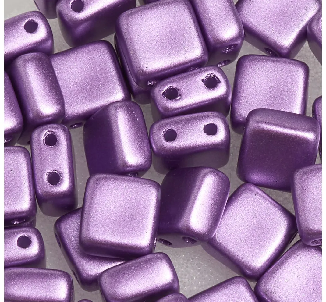 PRACHT Glasperlen|Perlensterne>Glasperle "Quadratisch", 35 Stück