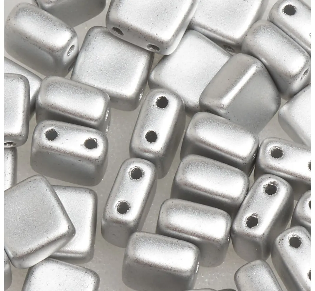 PRACHT Glasperlen|Perlensterne>Glasperle "Quadratisch", 35 Stück