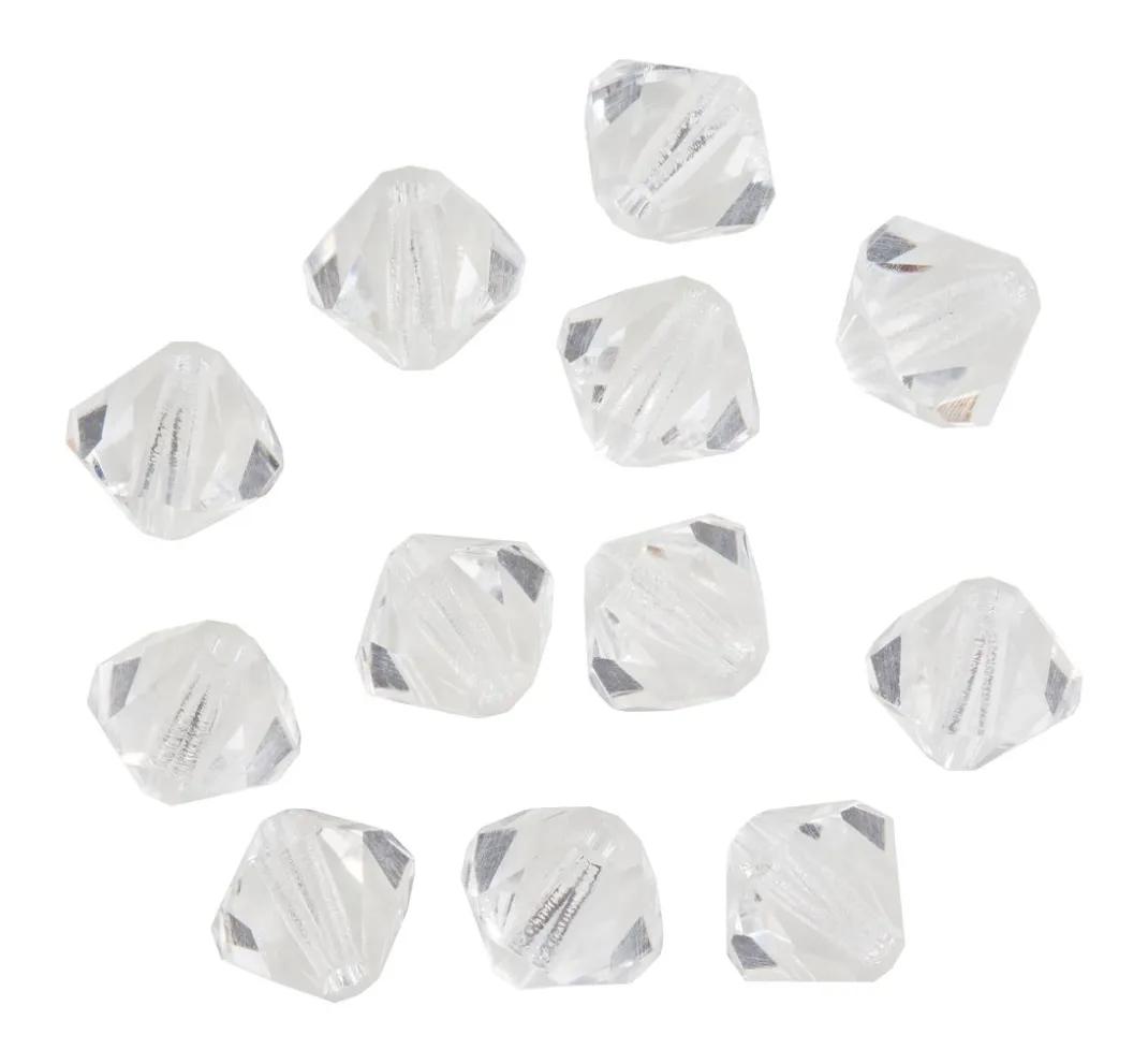 PRACHT Glasperlen|Perlensterne>Glasschliffglitzerperlen, 6 mm