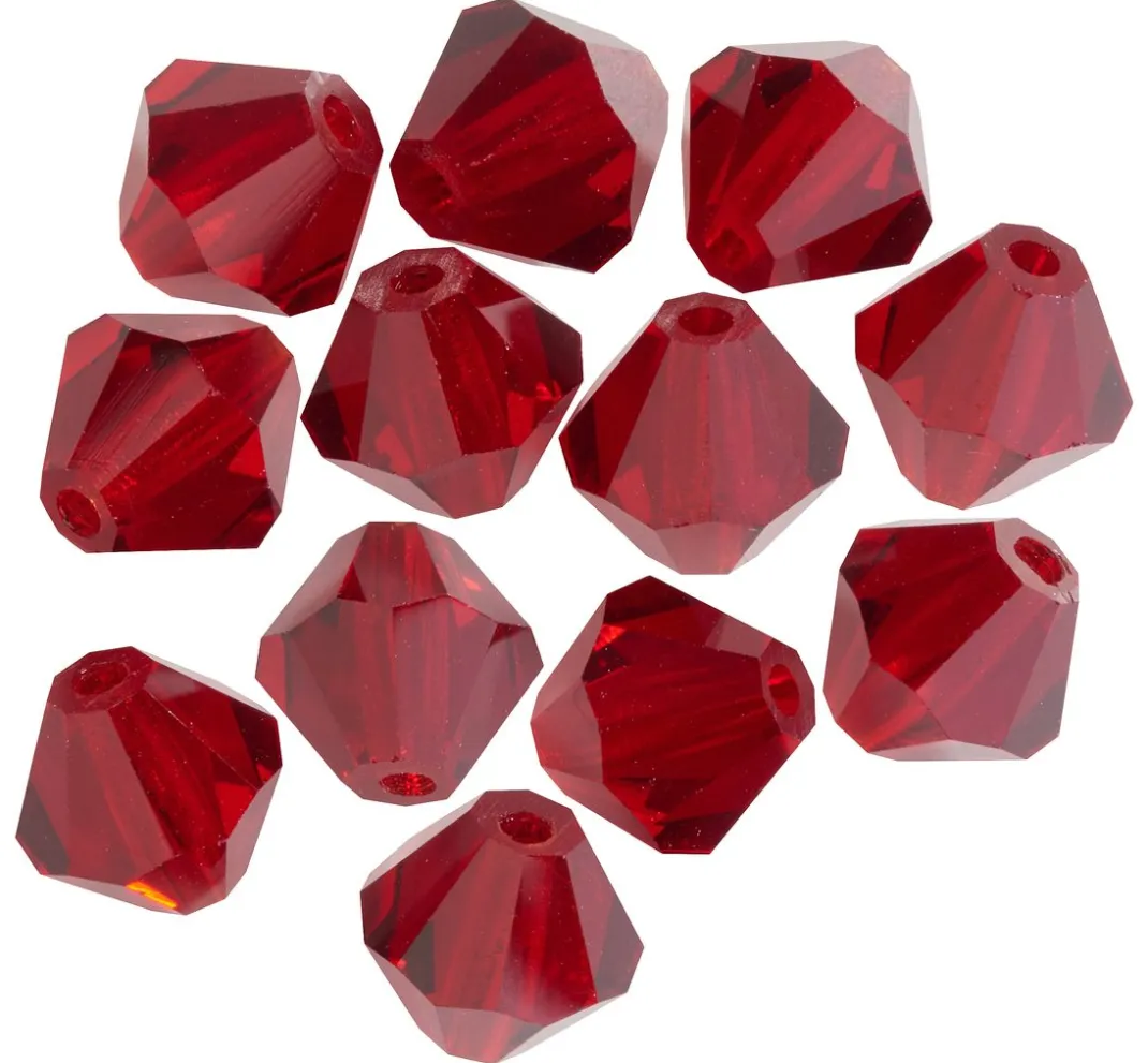 PRACHT Glasperlen|Perlensterne>Glasschliffglitzerperlen, 6 mm