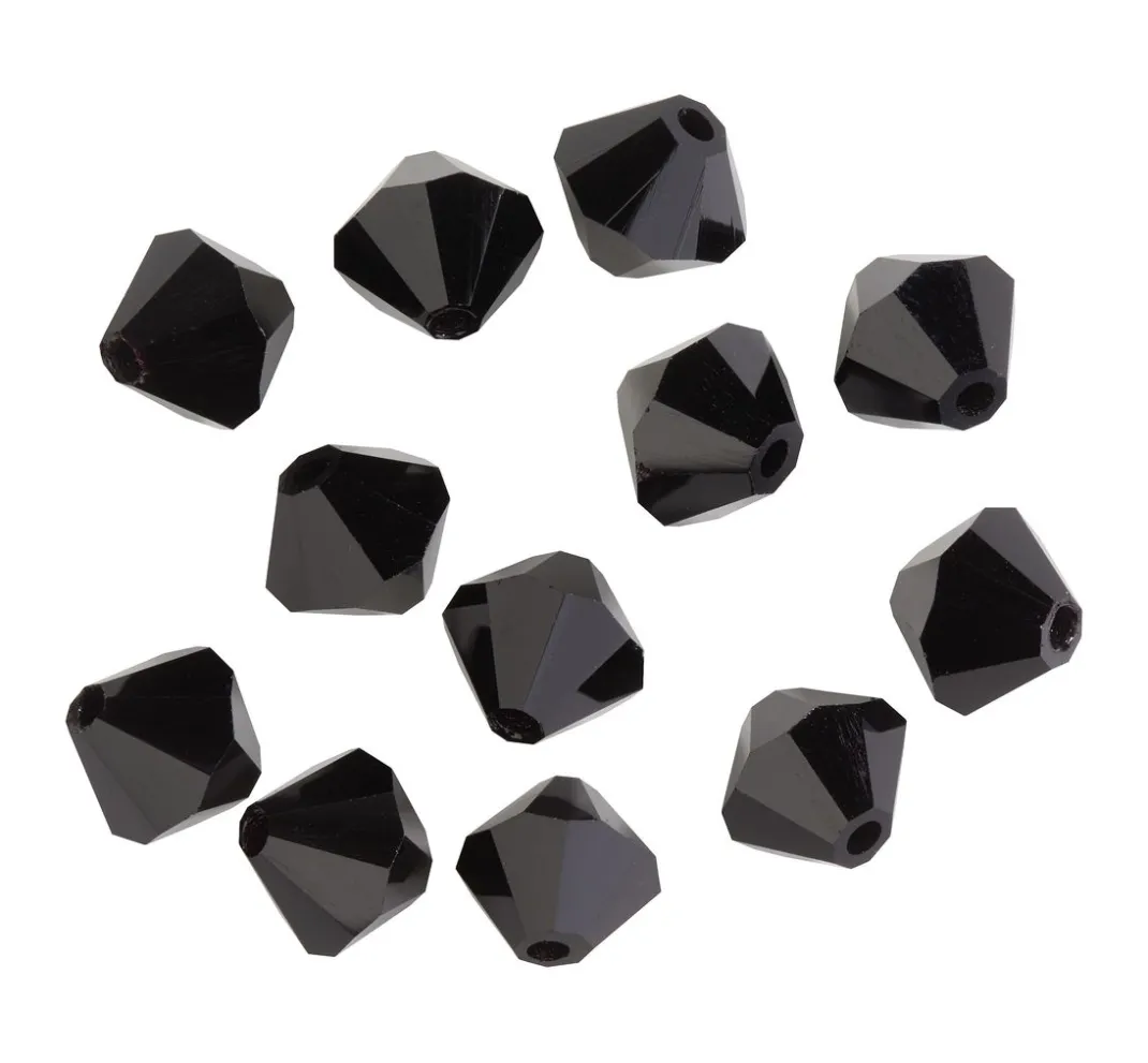 PRACHT Glasperlen|Perlensterne>Glasschliffglitzerperlen, 6 mm