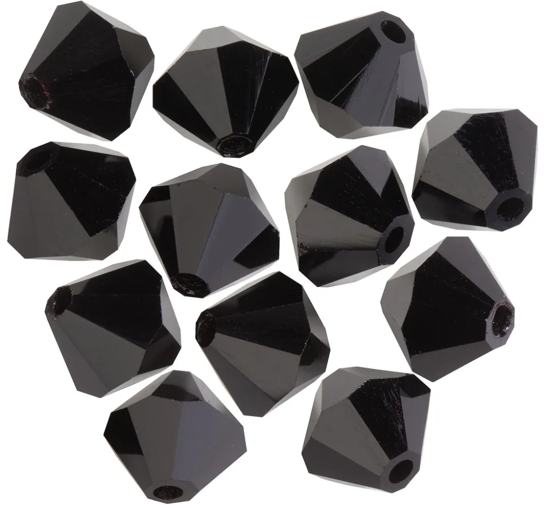 PRACHT Glasperlen|Perlensterne>Glasschliffglitzerperlen, 6 mm