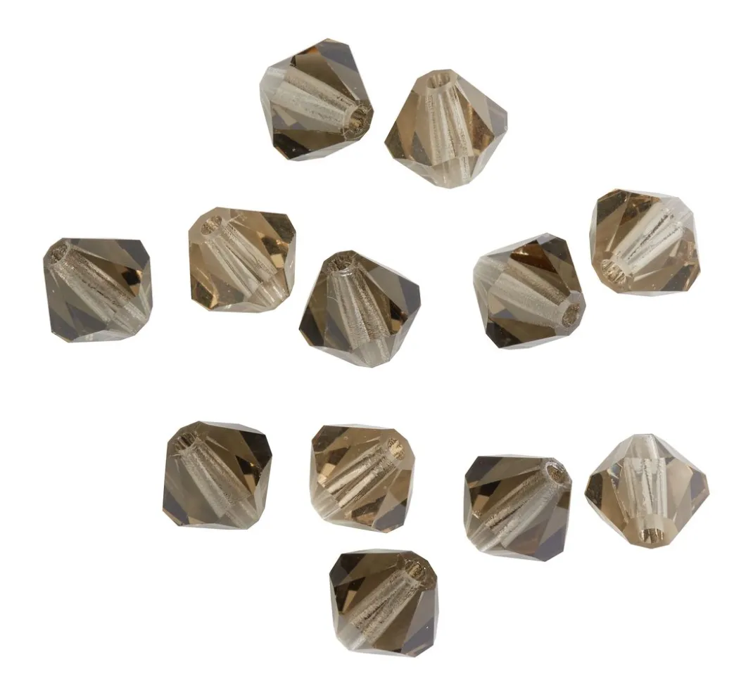 PRACHT Glasperlen|Perlensterne>Glasschliffglitzerperlen, 6 mm