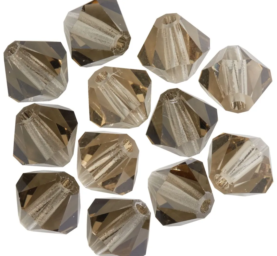 PRACHT Glasperlen|Perlensterne>Glasschliffglitzerperlen, 6 mm