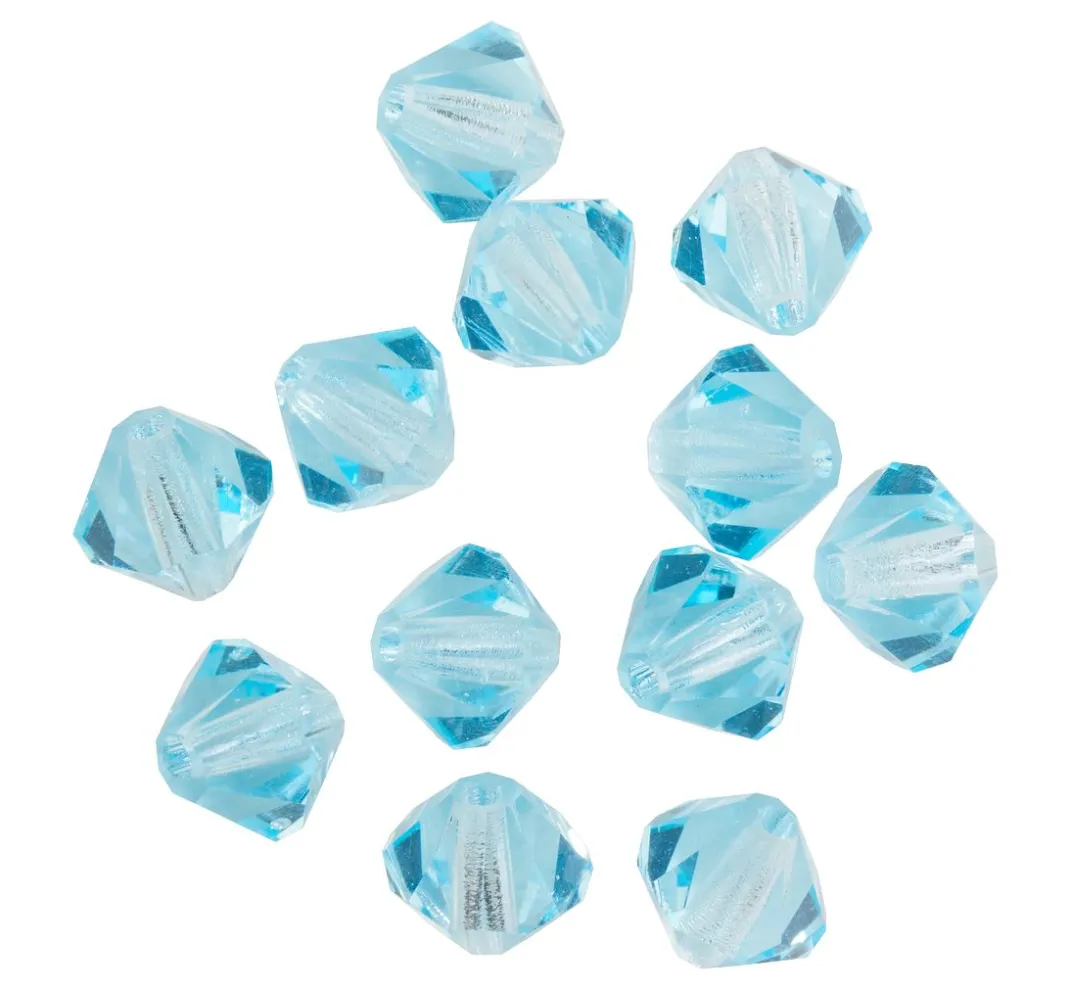 PRACHT Glasperlen|Perlensterne>Glasschliffglitzerperlen, 6 mm