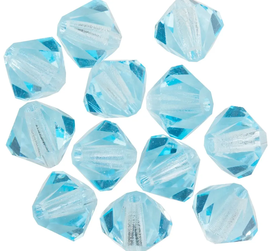 PRACHT Glasperlen|Perlensterne>Glasschliffglitzerperlen, 6 mm