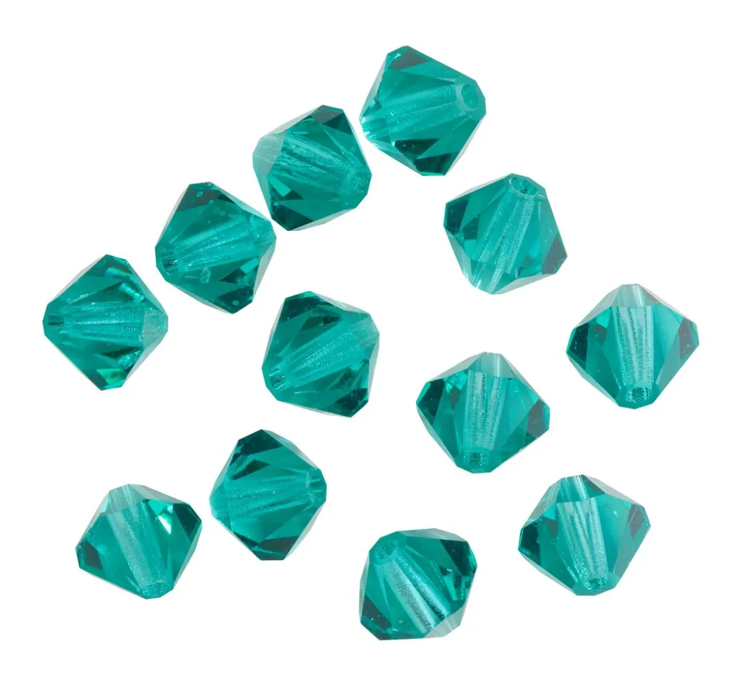 PRACHT Glasperlen|Perlensterne>Glasschliffglitzerperlen, 6 mm