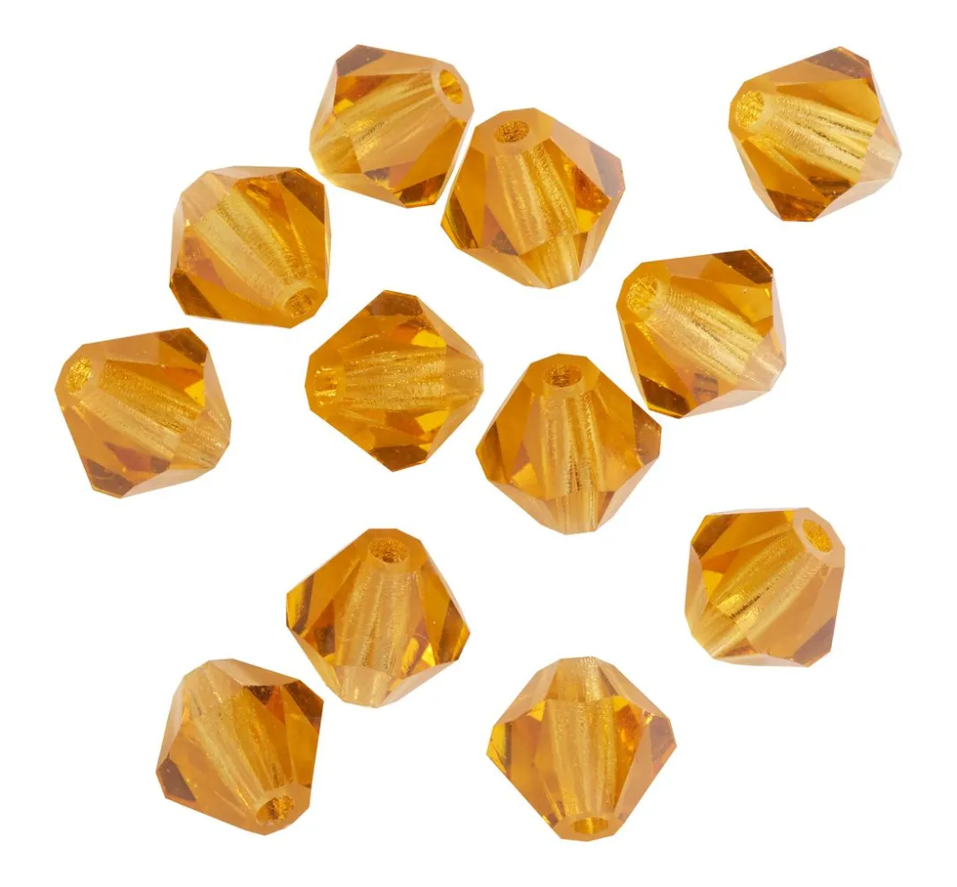 PRACHT Glasperlen|Perlensterne>Glasschliffglitzerperlen, 6 mm