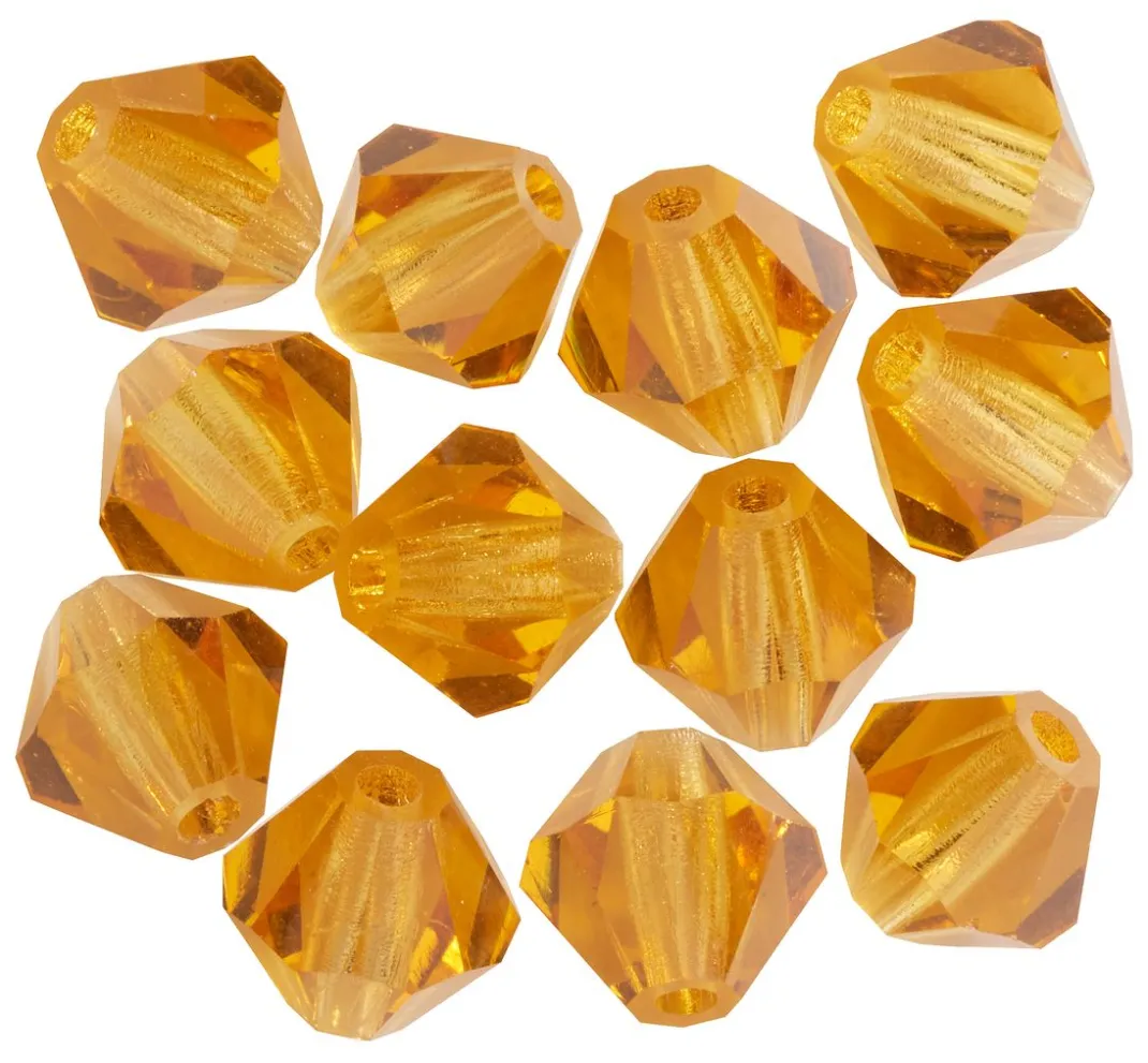 PRACHT Glasperlen|Perlensterne>Glasschliffglitzerperlen, 6 mm
