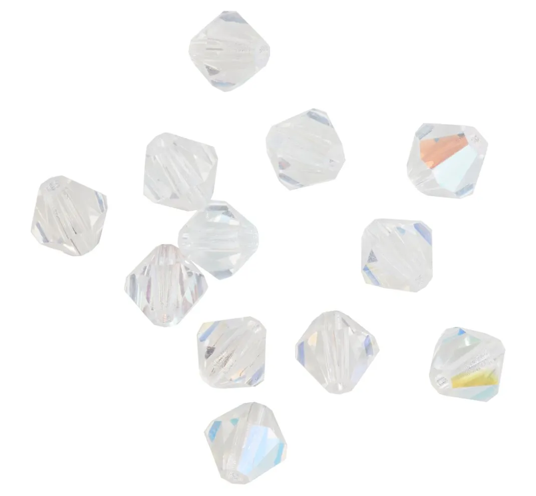 PRACHT Glasperlen|Perlensterne>Glasschliffglitzerperlen, 6 mm
