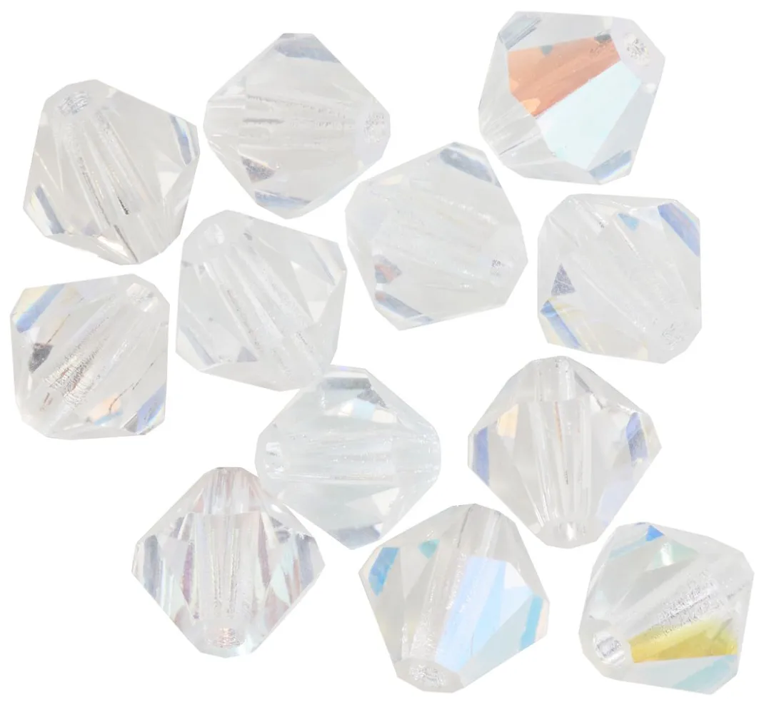 PRACHT Glasperlen|Perlensterne>Glasschliffglitzerperlen, 6 mm