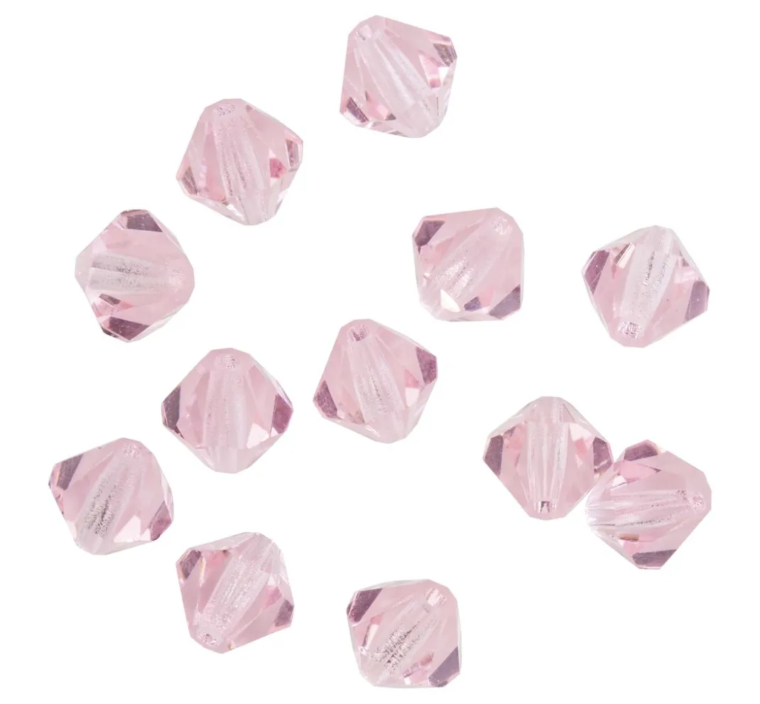 PRACHT Glasperlen|Perlensterne>Glasschliffglitzerperlen, 6 mm