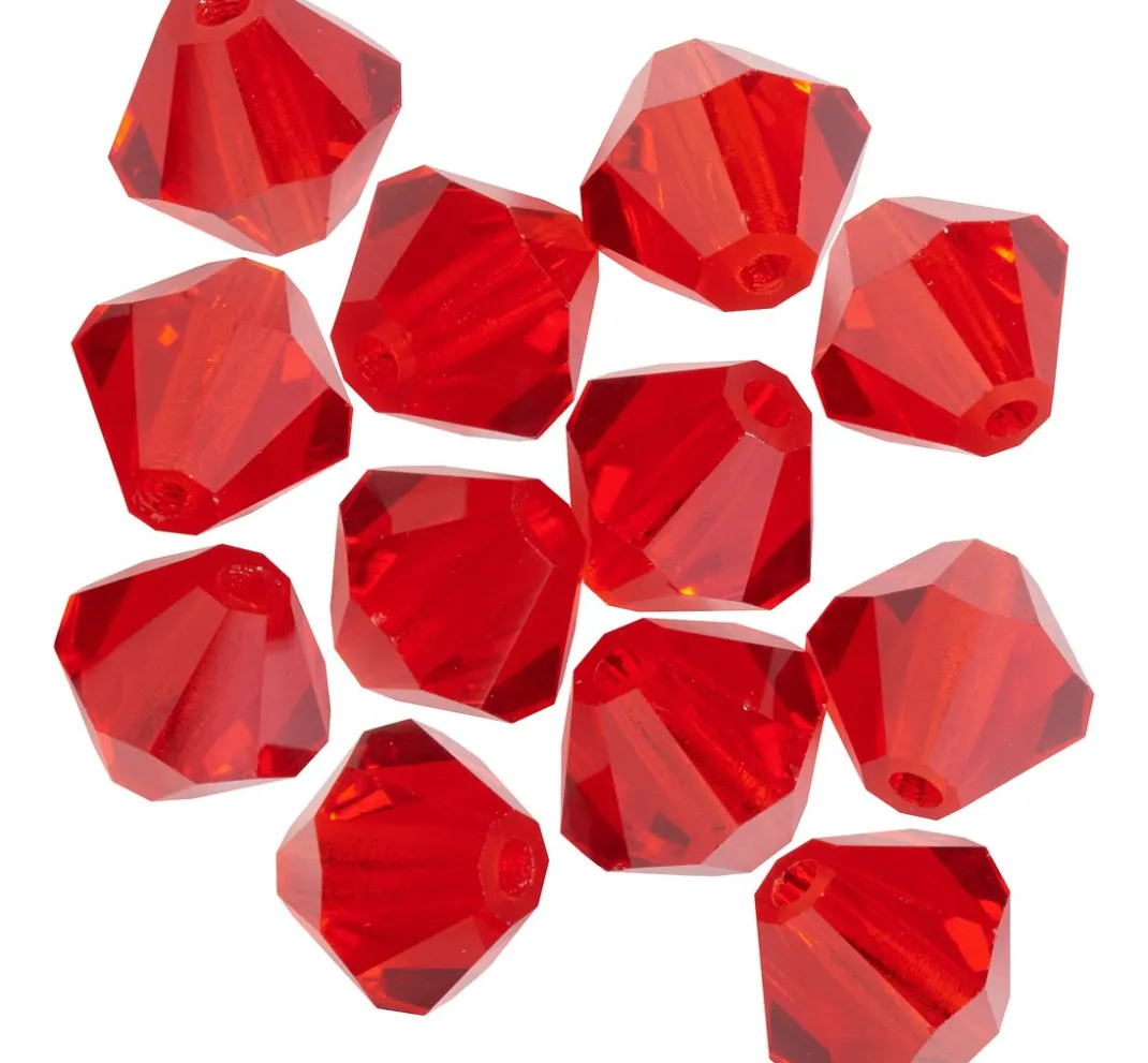 PRACHT Glasperlen|Perlensterne>Glasschliffglitzerperlen, 6 mm