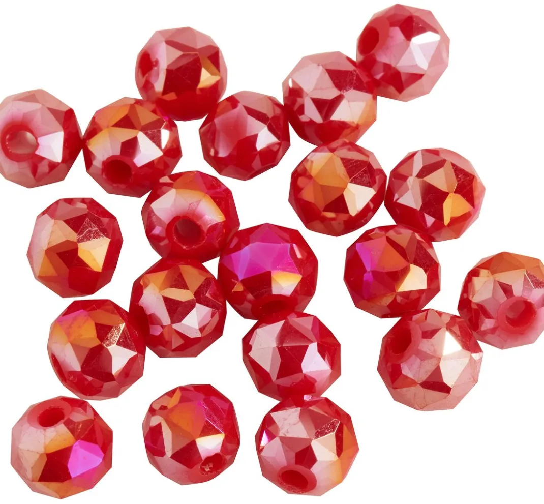 PRACHT Glasperlen>Glasschliffperle Rund, 6 mm