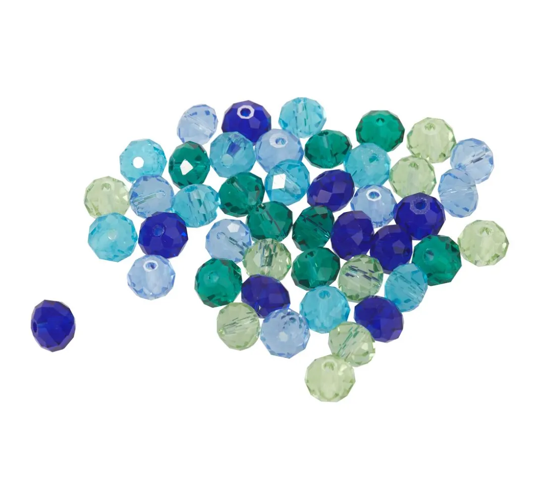 PRACHT Glasperlen|Perlensterne>Glasschliffperlen, 8 mm, 45 Stück