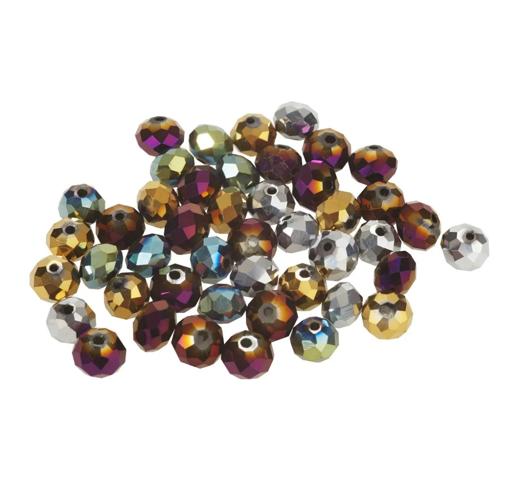 PRACHT Glasperlen|Perlensterne>Glasschliffperlen, 8 mm, 45 Stück