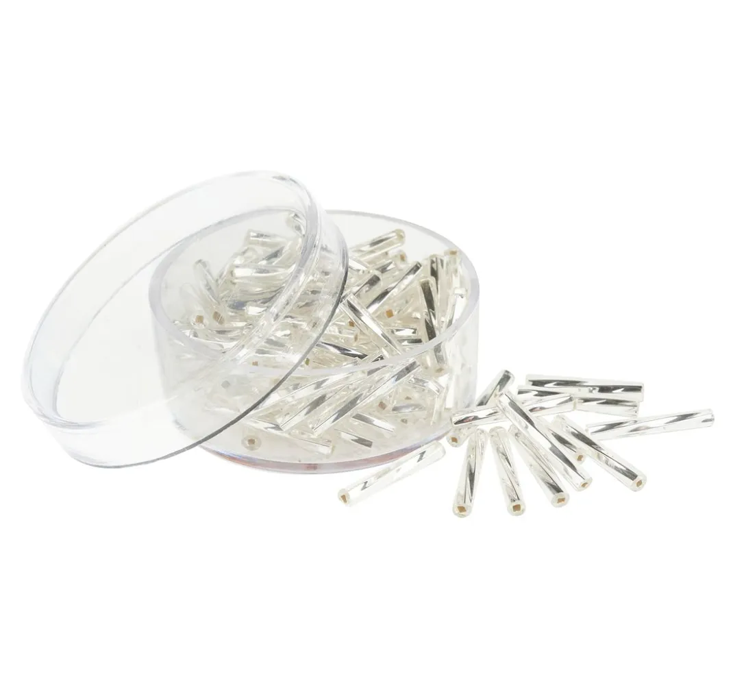 PRACHT Perlensterne|Glasperlen>Glasstifte twisted, 15 mm
