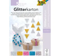 folia Spezialpapier & -Karton|Farb- & Motivblöcke>Glitterkarton "Konfetti"