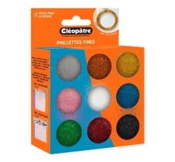 Cléopâtre Schmuck Gießen|Glitter- Und Schneedeko>Glitzerpulver Farbset, 9 Tigel