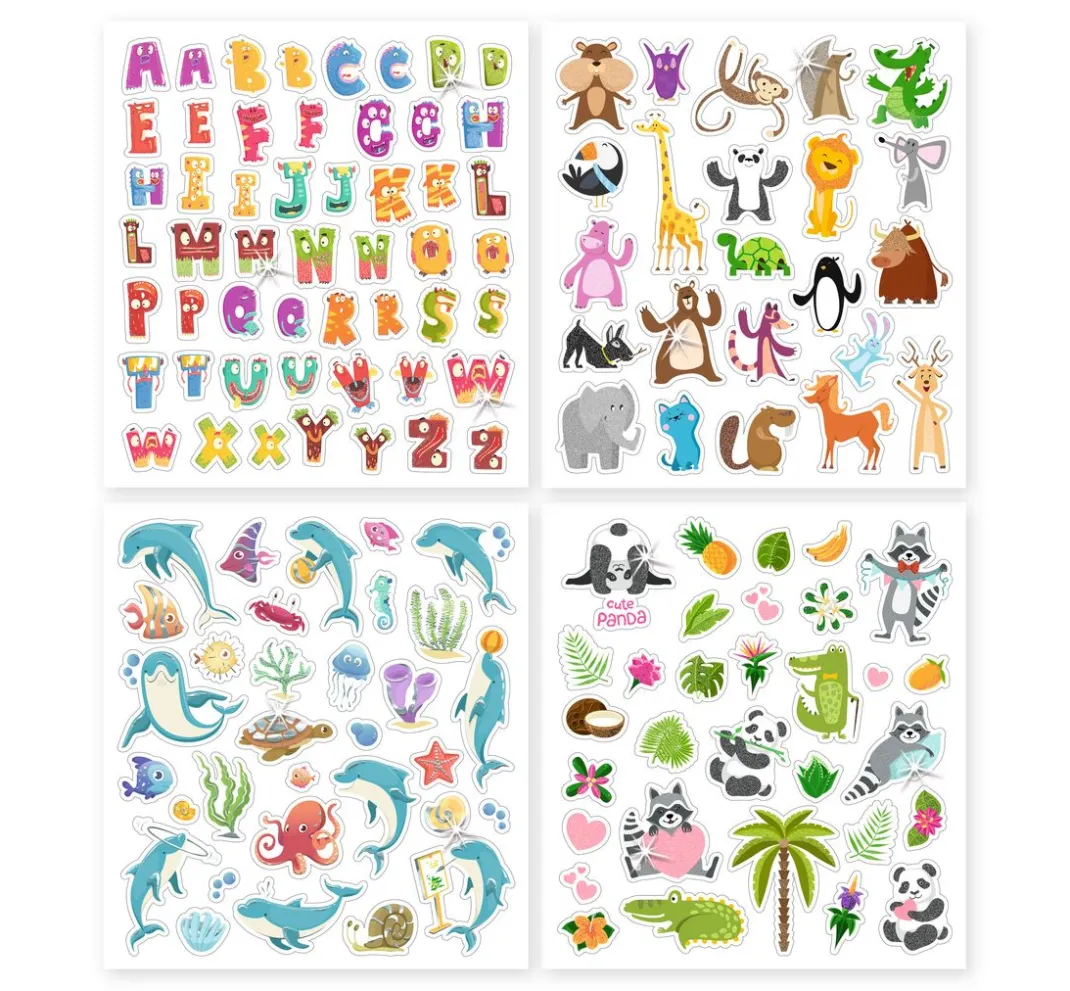 Kinder URSUS Weiteres|Sticker & Klebebänder>Glitzer-Sticker "Animals"