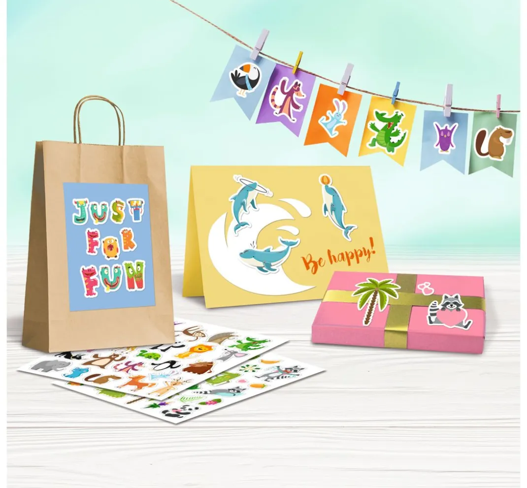 Kinder URSUS Weiteres|Sticker & Klebebänder>Glitzer-Sticker "Animals"