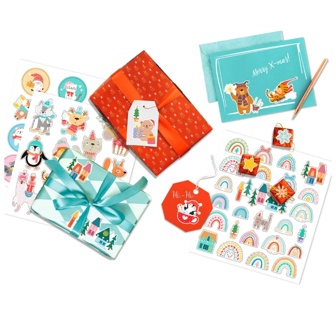 URSUS Scrapbooking|Sticker & Klebebänder>Glitzersticker-Set "Weihnachten"