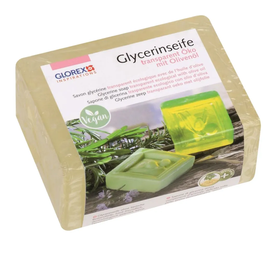 GLOREX Seifen-Design|Seifen>Glycerin Öko-Gießseife "Olivenöl", Transparent