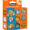 Cléopâtre Schmuck Gießen|Glitter- Und Schneedeko>Gold Silber Partikelmix, 9 Tiegel