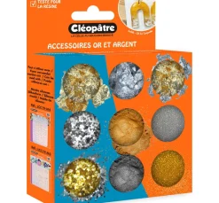 Cléopâtre Schmuck Gießen|Glitter- Und Schneedeko>Gold Silber Partikelmix, 9 Tiegel