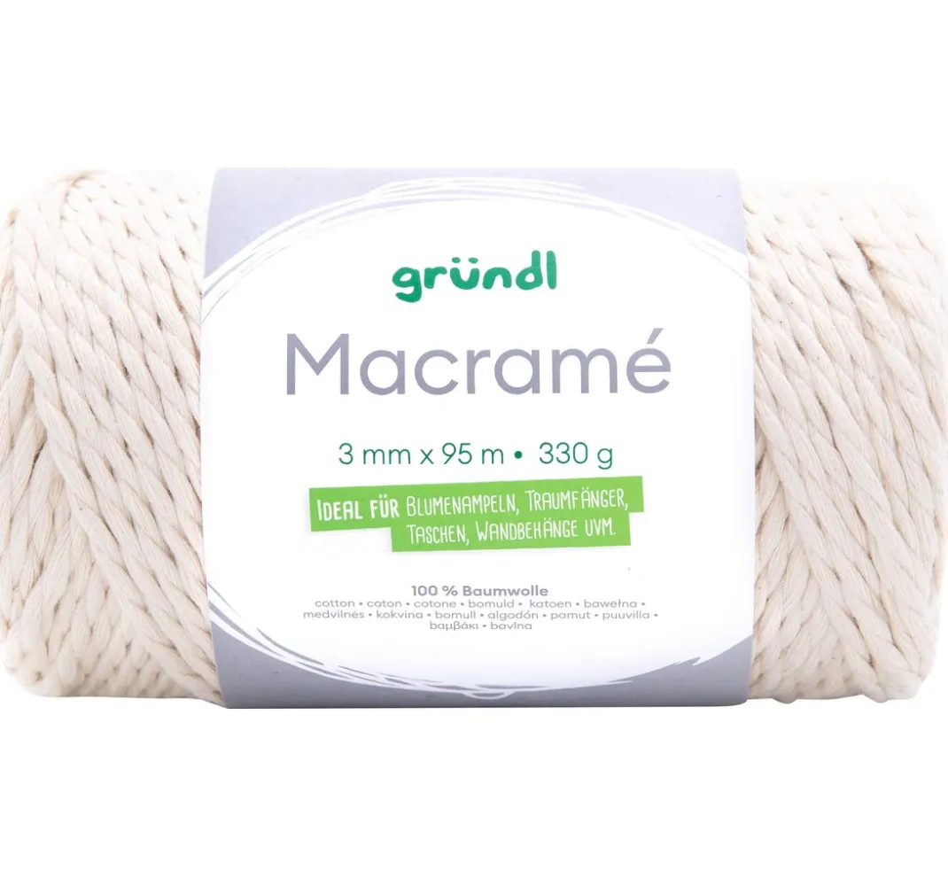 Kinder gründl Bänder|Makramee>Baumwollkordel "Macramé"