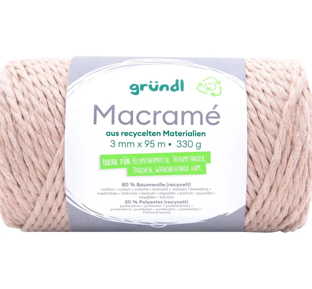 Kinder gründl Bänder|Makramee>Baumwollkordel "Macramé"