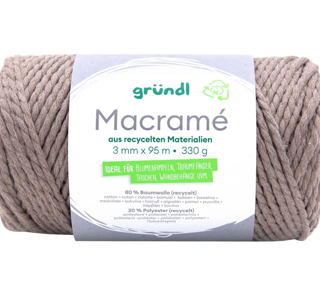 Kinder gründl Bänder|Makramee>Baumwollkordel "Macramé"