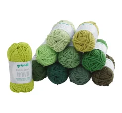 gründl Topflappengarn|Baumwollgarn>Cotton Quick Mini "Shades of Green"