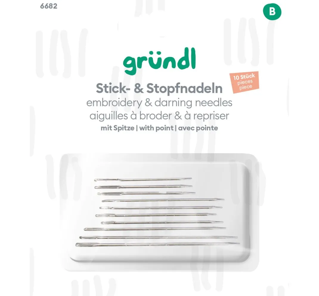 gründl Sticknadeln|Sticken>Stick- und Stopfnadeln mit Spitze