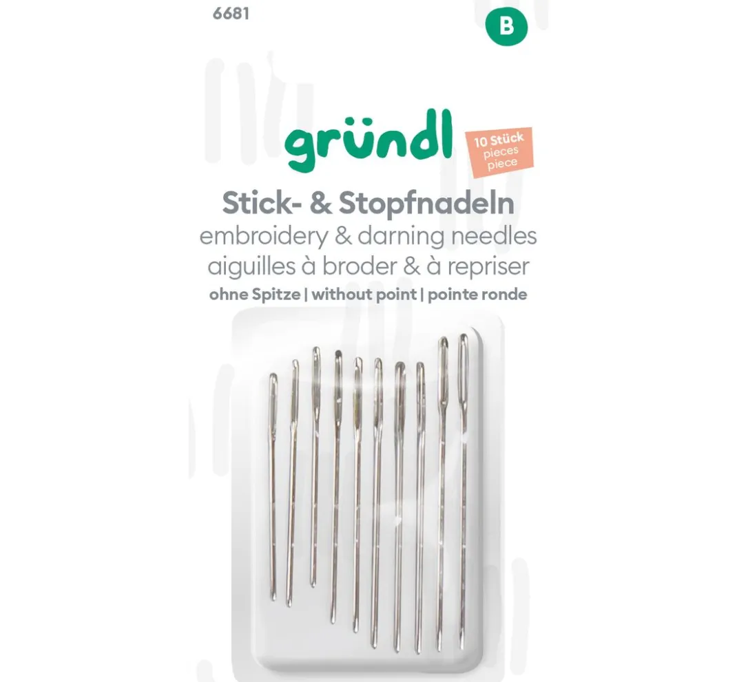 gründl Sticknadeln|Sticken>Stick- und Stopfnadeln ohne Spitze