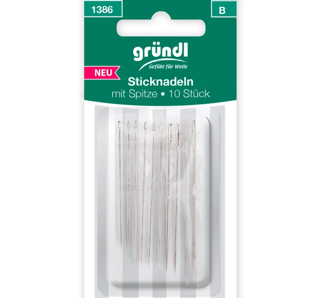 gründl Nadeln|Sticknadeln>Sticknadeln mit Spitze