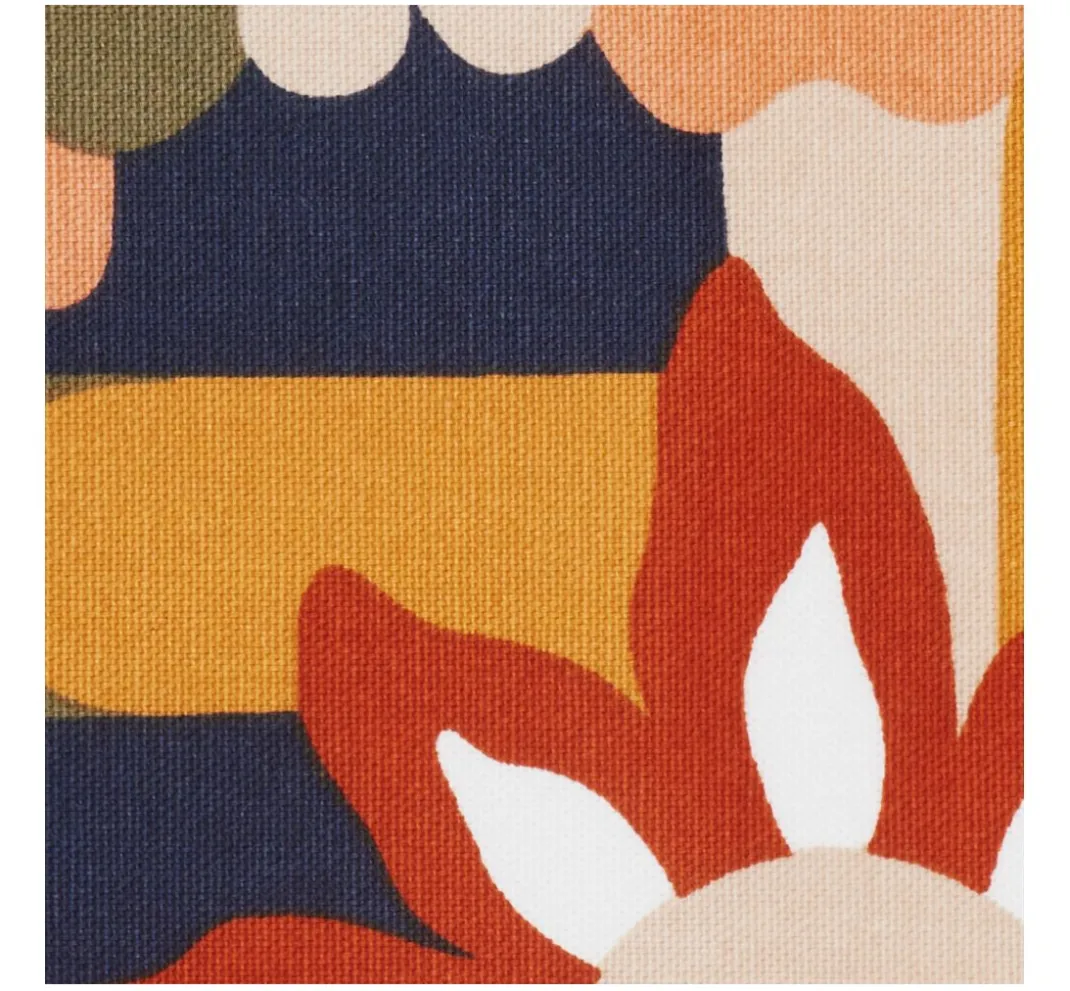 VBS Marktplatz Canvasstoff|Stoff Meterware>Halbpanama-Stoff "Naive Blumen"