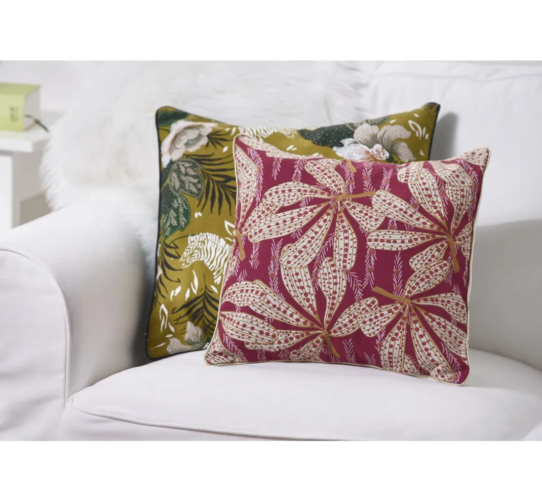 VBS Marktplatz Spezialstoffe|Canvasstoff>Halbpanama-Stoff "Zebra und Blumen"