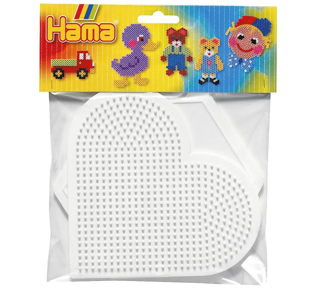 Kinder Hama Stiftplatten>-Stiftplatten "Herz & Sechseck"