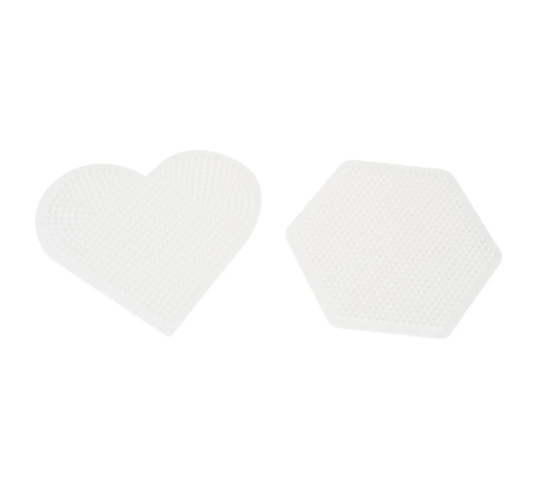 Kinder Hama Stiftplatten>-Stiftplatten "Herz & Sechseck"