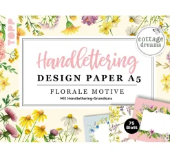 Topp Bücher|Farb- & Motivblöcke>Handlettering Design Paper Block Cottage Dreams A5