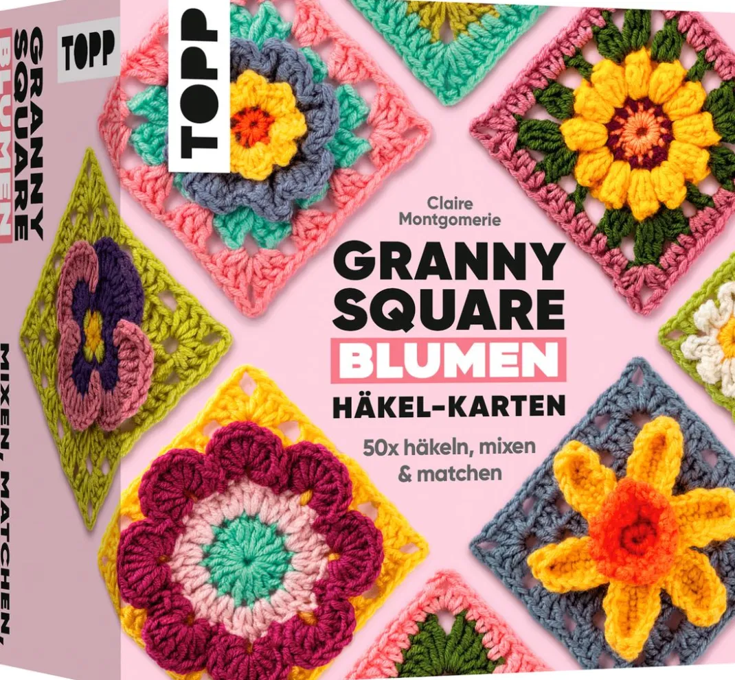 Topp Häkelanleitungen|Häkeln>Häkel-Karten Granny Square "Blumen"