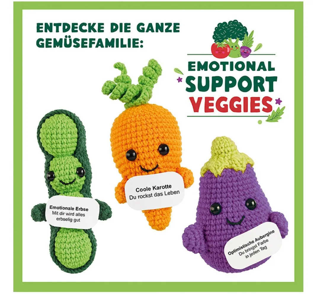 Topp Häkelset|Häkeln>Häkel-Set "Emotional Support Veggies"