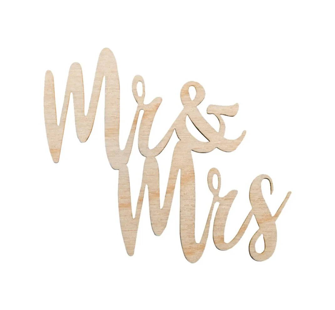 Rayher Holz, Mdf & Pappmaché>Holz Schriftzug Mini "Mr & Mrs"