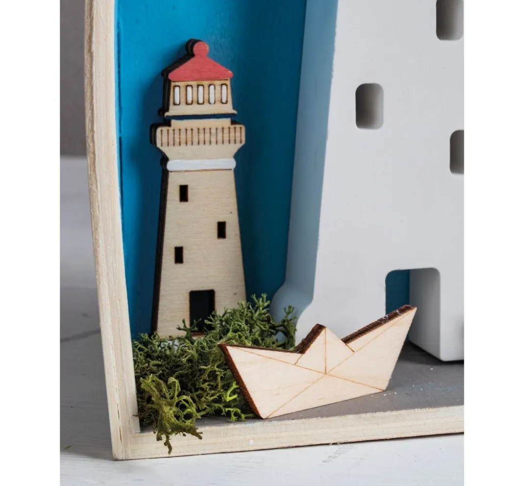 Rayher Streuteile>Holz Streuteile "Leuchtturm & Co"