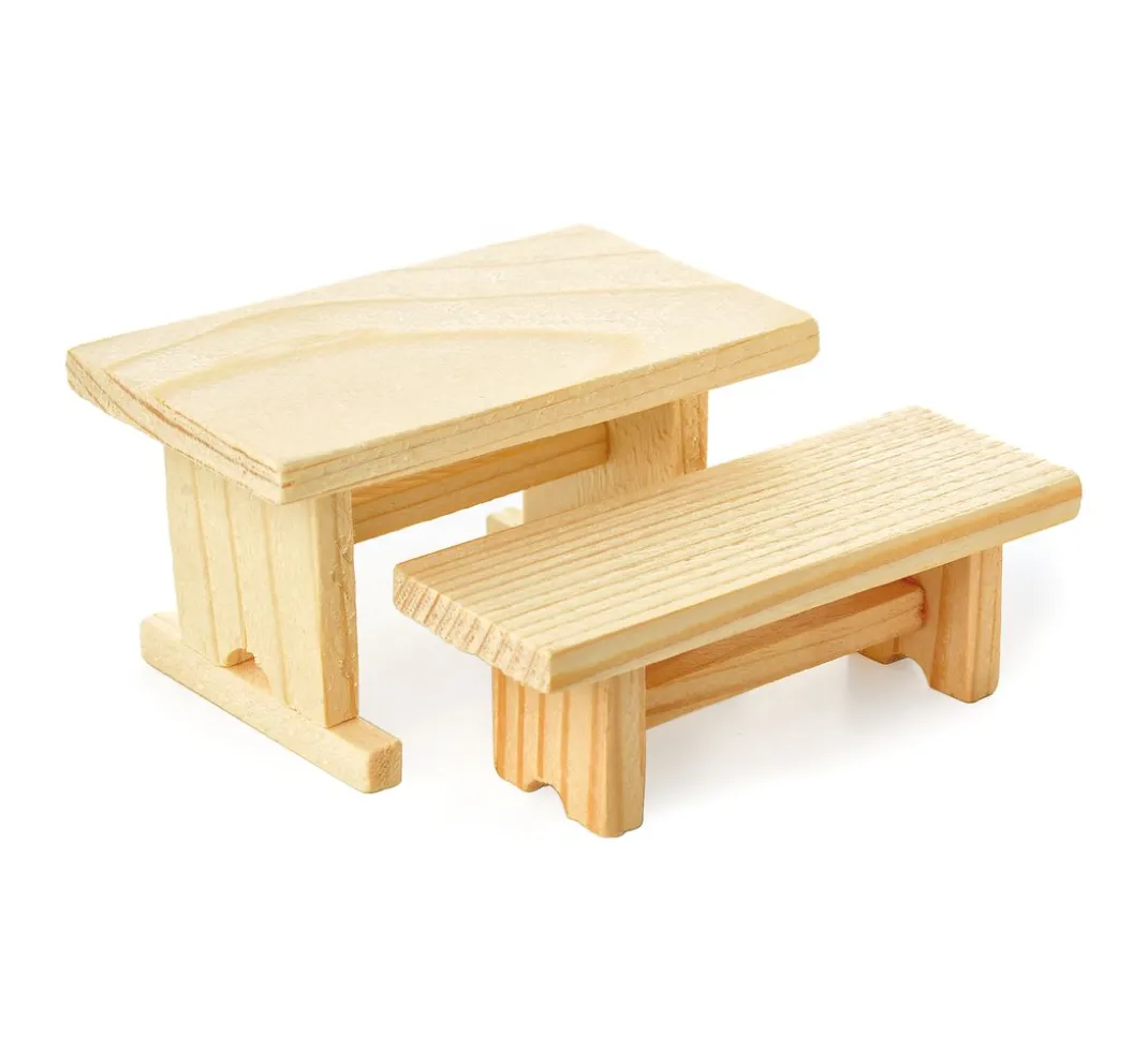 VBS Miniaturen|Dekofiguren & -Objekte>Holzbank und -tisch