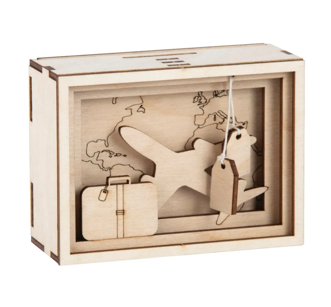 Rayher Holz, Mdf & Pappmaché>Holzbausatz Spardose "Journey"