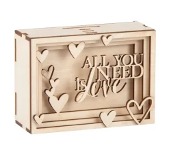 Rayher Holz, Mdf & Pappmaché>Holzbausatz Spardose "Love"