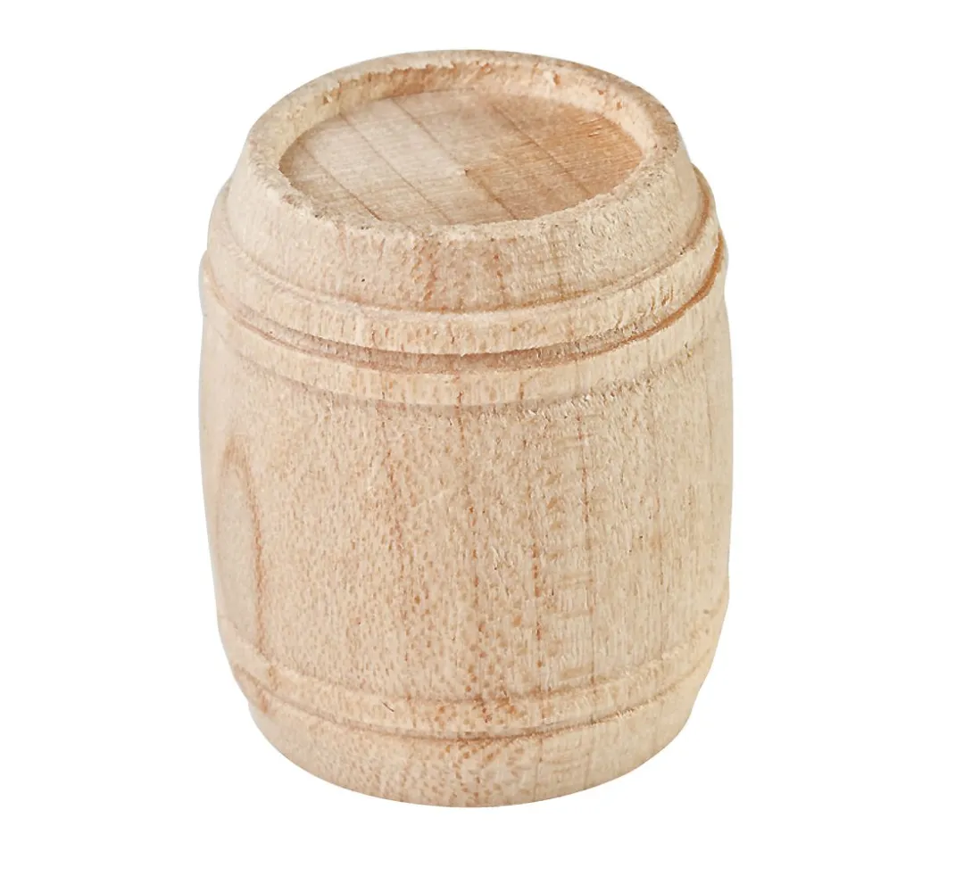 VBS Dekofiguren & -Objekte|Miniaturen>Holzfass mit 4 Ringen