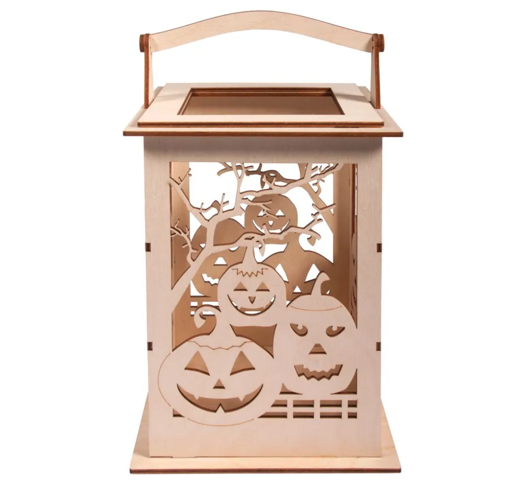 Rayher Holz, Mdf & Pappmaché>Holz-Laterne "Halloween", Bausatz
